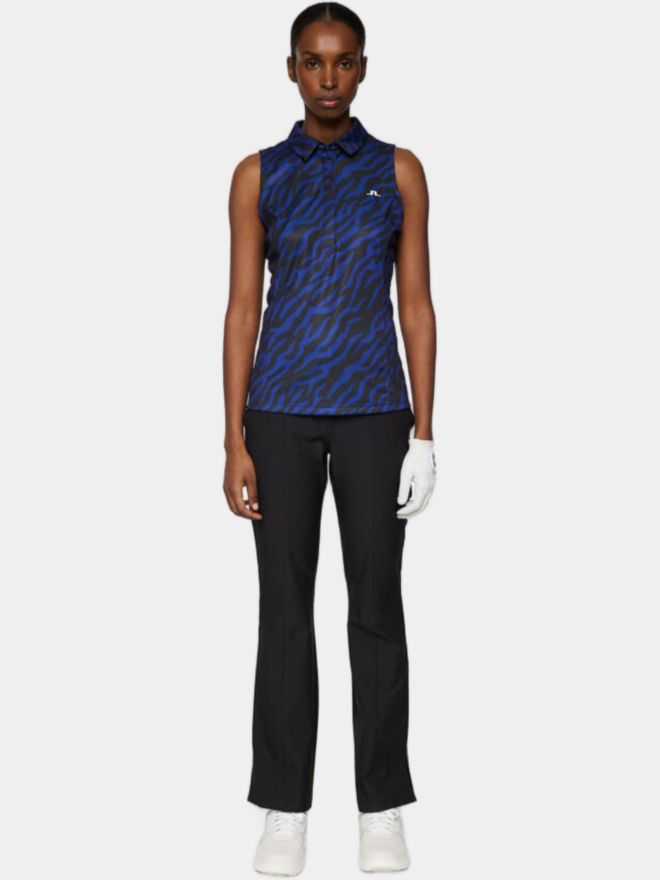 J.Lindeberg Dena Print Sleeveless Top ohne Arm Polo blau