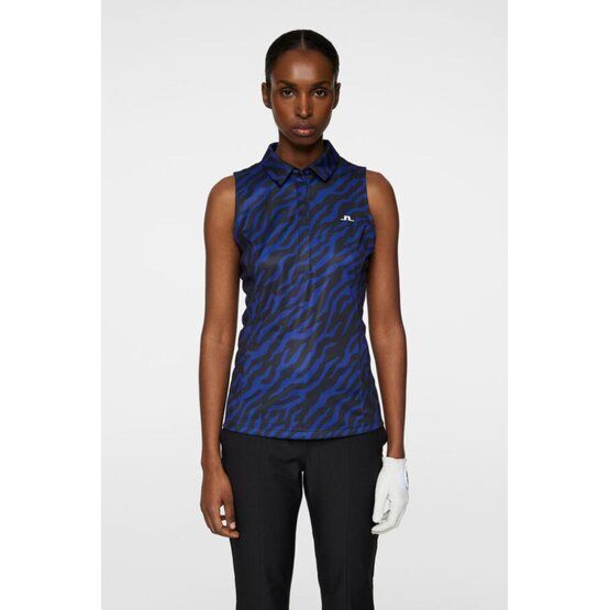 J.Lindeberg Dena Print Sleeveless Top ohne Arm Polo blau
