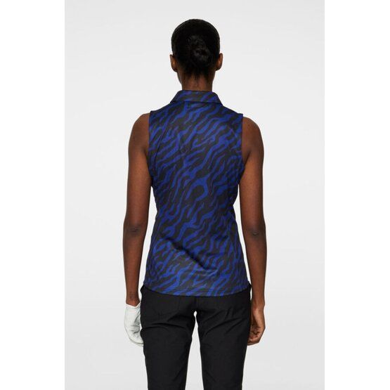 J.Lindeberg Dena Print Sleeveless Top ohne Arm Polo blau