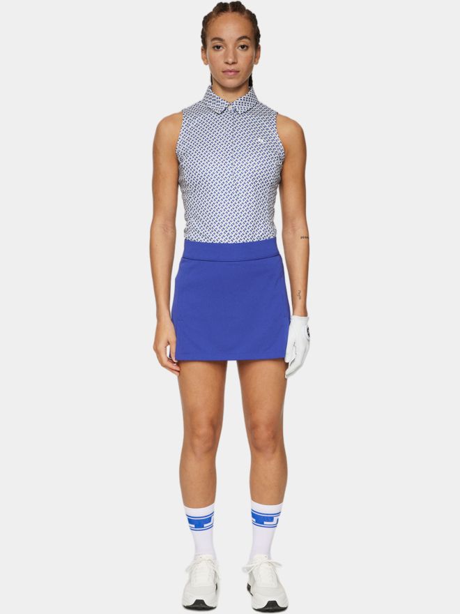 J.Lindeberg Dena Print Sleeveless Top ohne Arm Polo navy