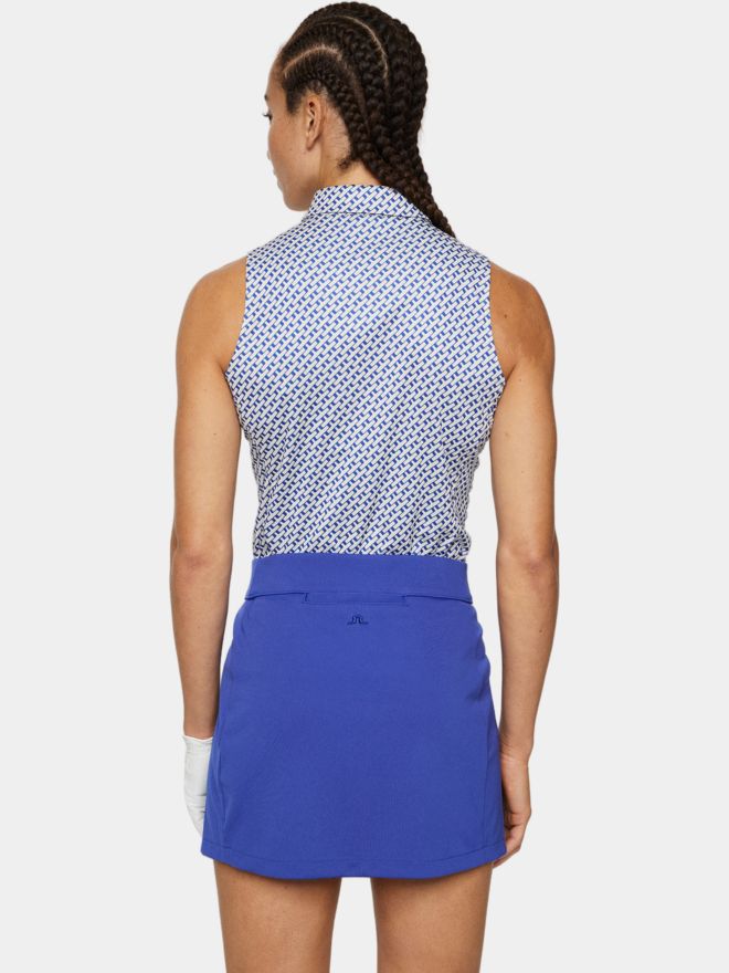 J.Lindeberg Dena Print Sleeveless Top ohne Arm Polo navy