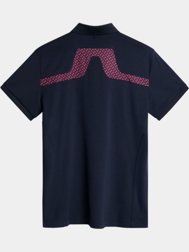 J.Lindeberg KV Print Halbarm Polo navy