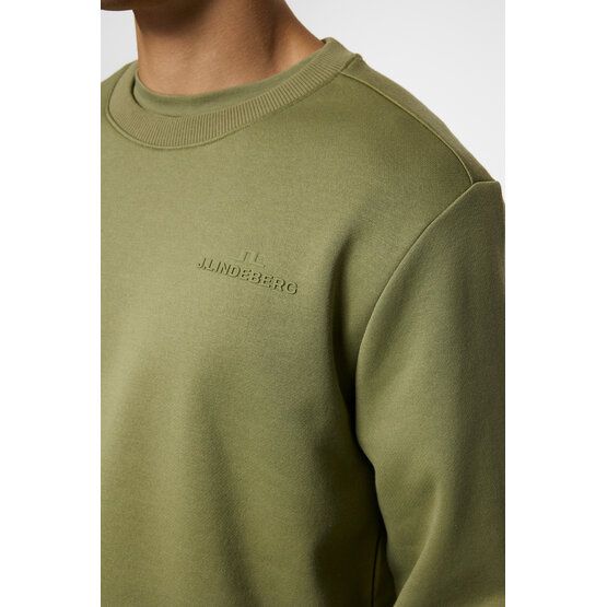 J.Lindeberg  Polokošile Alpha Crew Neck s krátkým rukávem olivová