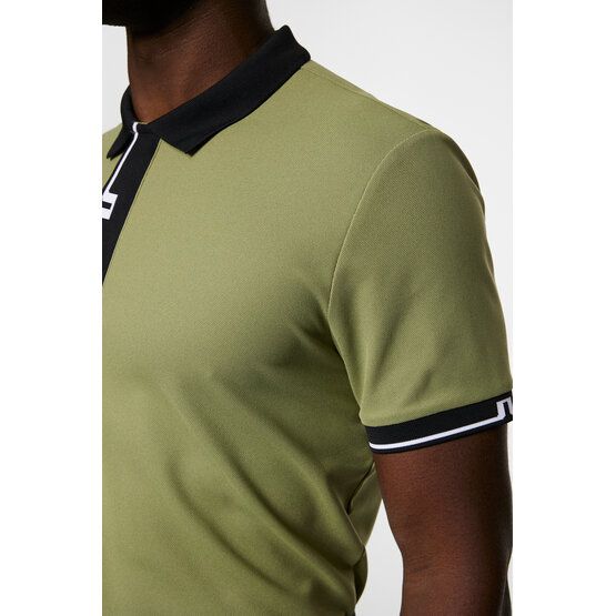 J.Lindeberg  Bay Slim half-sleeve polo olive