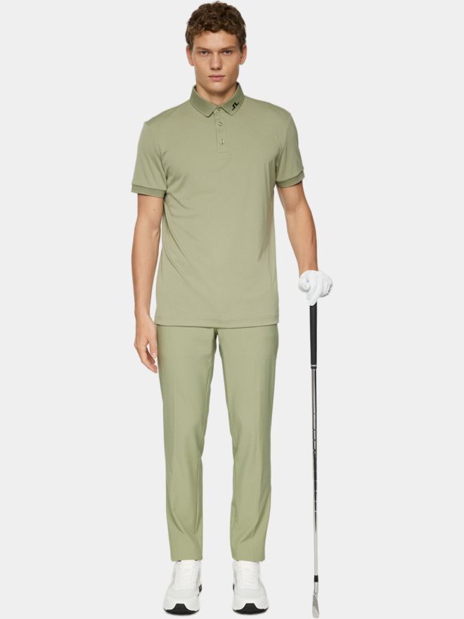 J.Lindeberg KV Print Halbarm Polo oliv