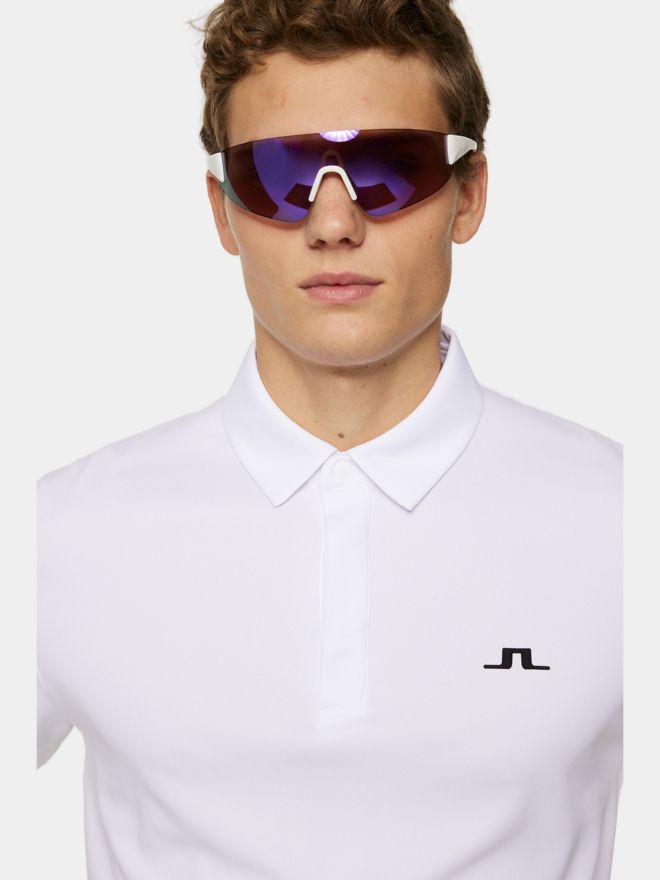 J.Lindeberg Peat Halbarm Polo weiß