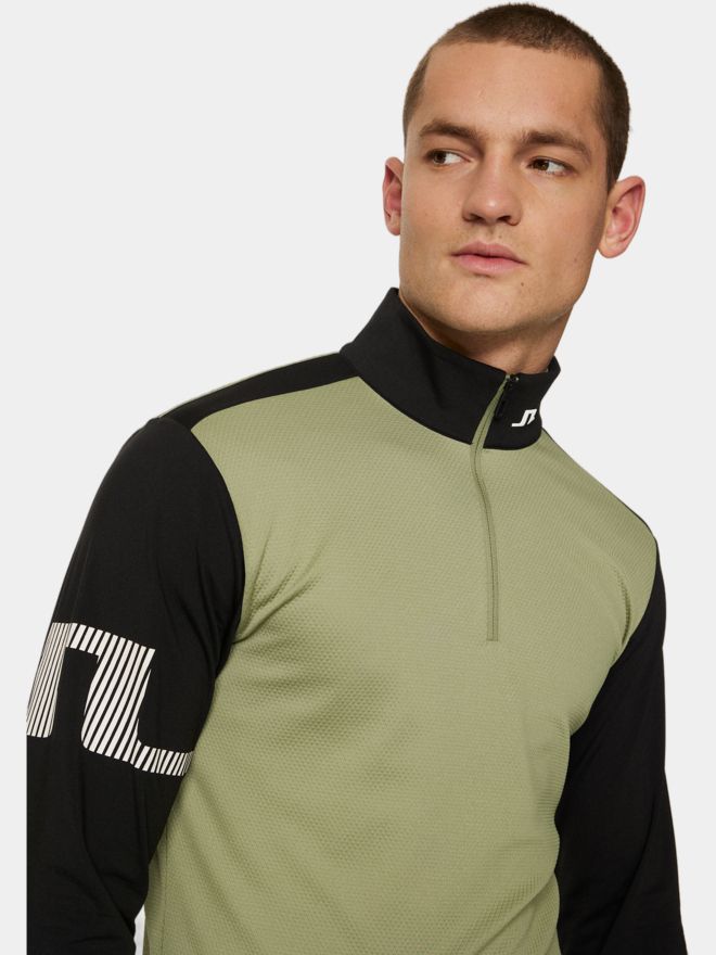 J.Lindeberg Heath Strike Stretch Midlayer oliv