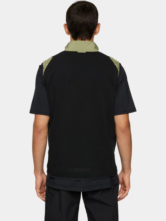 J.Lindeberg Scott Hybrid Vest Windstopp Weste oliv