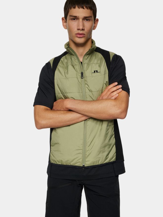 J.Lindeberg Scott Hybrid Vest Windstopp Weste oliv