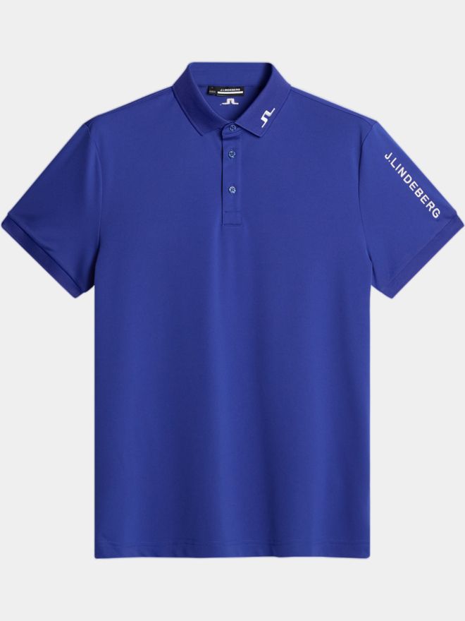 J.Lindeberg Polokošile Tour Tech s krátkým rukávem královská