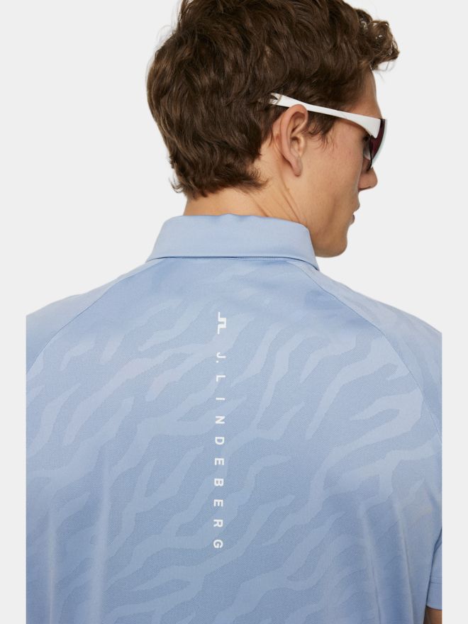 J.Lindeberg Wilhelm Halbarm Polo denim