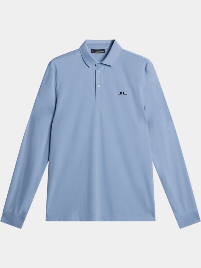 J.Lindeberg Gustav Langarm Polo denim