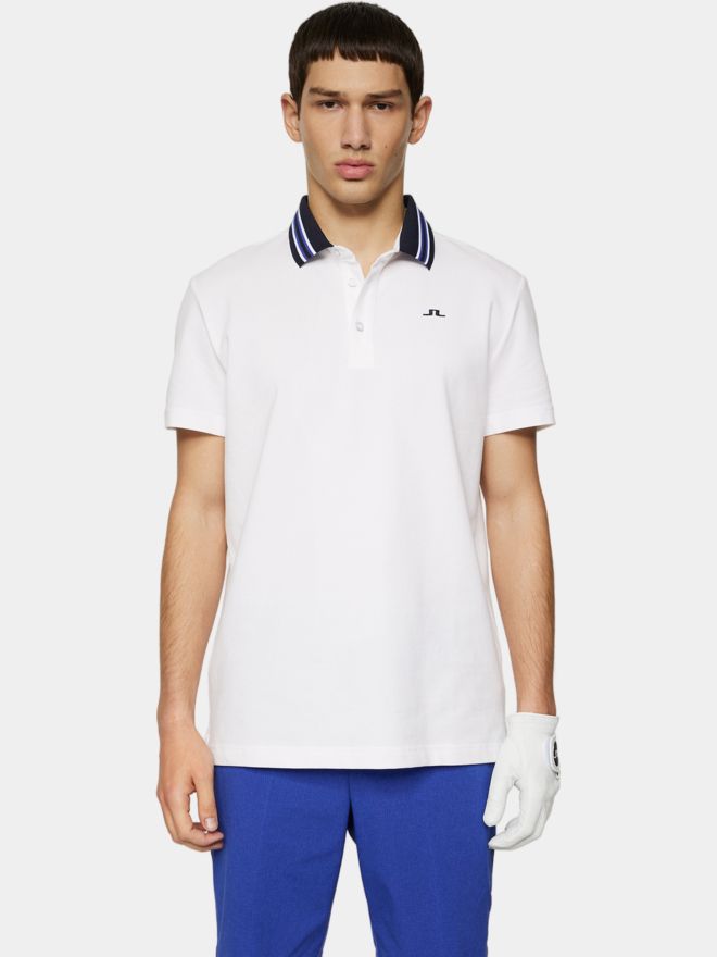J.Lindeberg Bjorn Halbarm Polo weiß