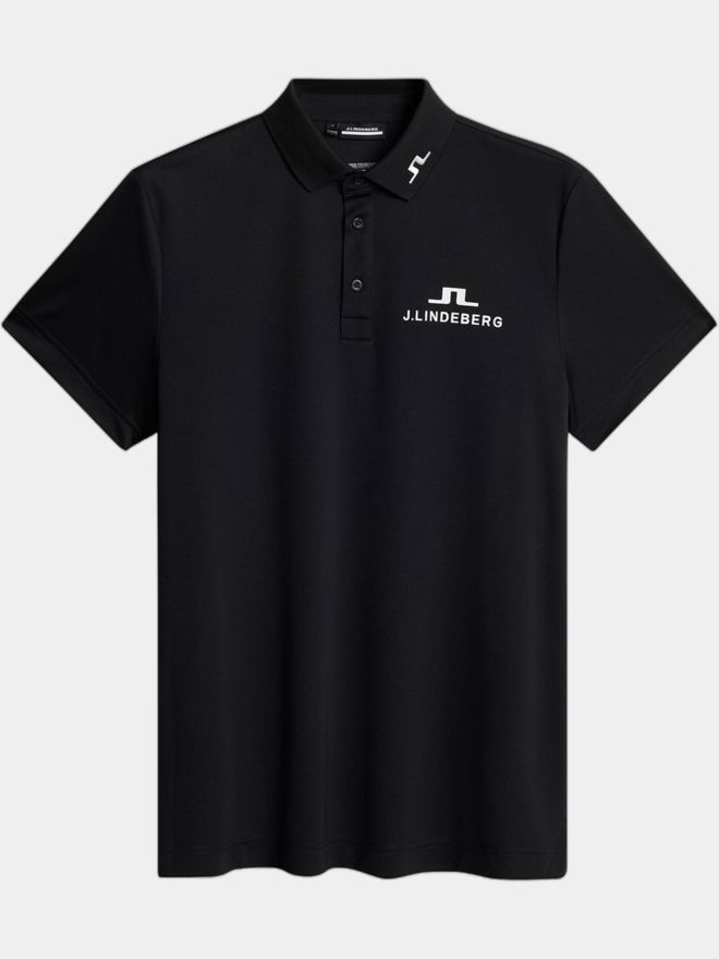 J.Lindeberg KV Tour Golf Halbarm Polo schwarz