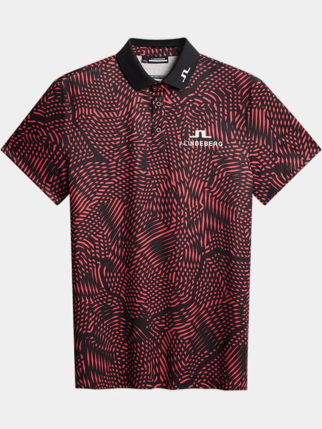 J.Lindeberg KV Tour Golf Halbarm Polo bordeaux