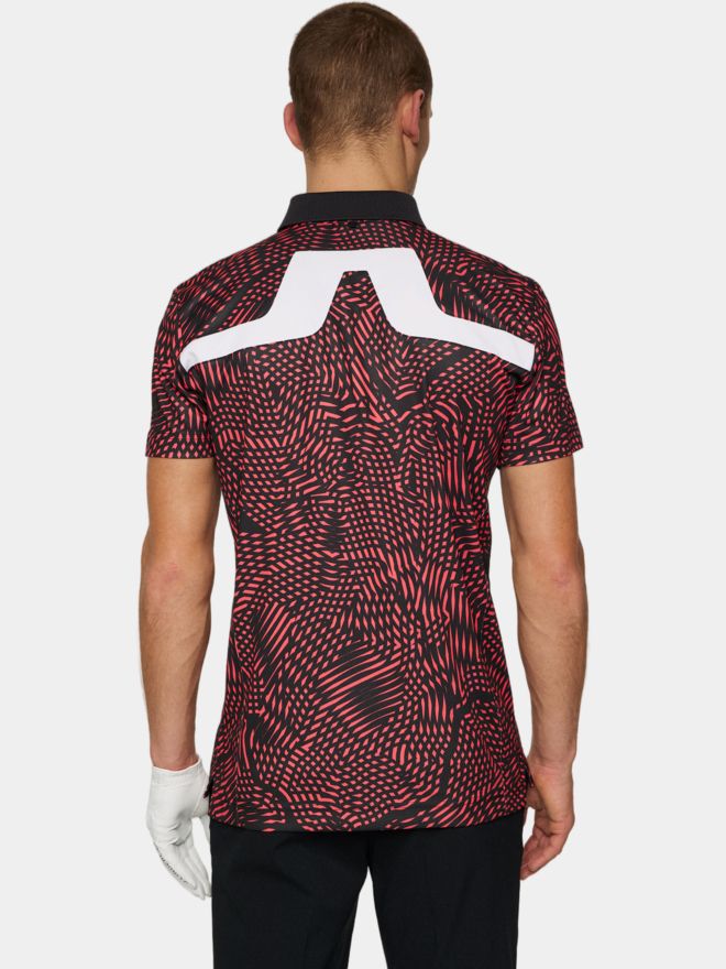 J.Lindeberg KV Tour Golf Halbarm Polo bordeaux