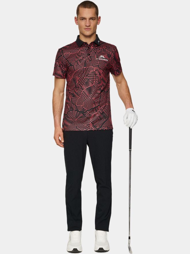 J.Lindeberg KV Tour Golf Halbarm Polo bordeaux