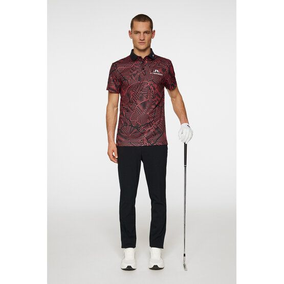 J.Lindeberg  KV Tour Golf Half Sleeve Polo bordeaux