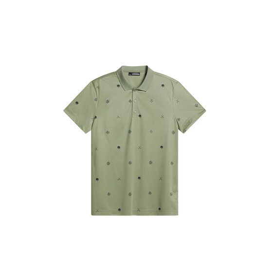 J.Lindeberg  Club House Motif Half Sleeve Polo olive