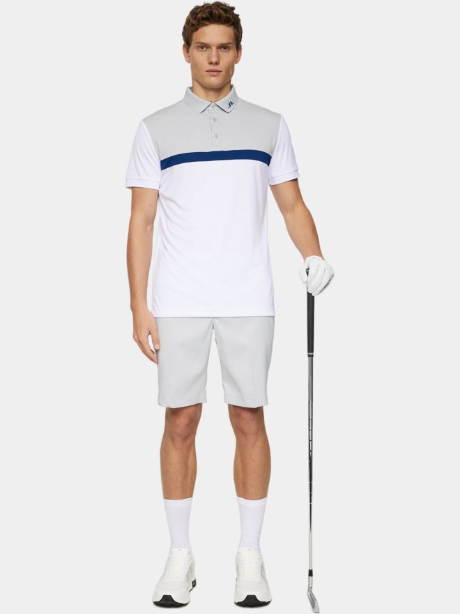 J.Lindeberg Jeff Halbarm Polo grau