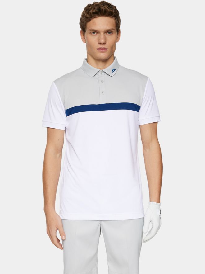 J.Lindeberg Jeff Halbarm Polo grau