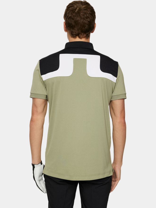 J.Lindeberg Jeff Halbarm Polo oliv