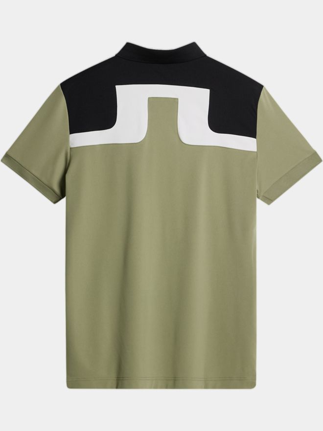 J.Lindeberg Jeff Halbarm Polo oliv