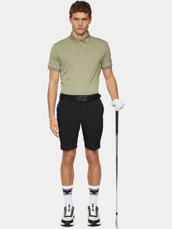 J.Lindeberg Tour Tech Halbarm Polo oliv