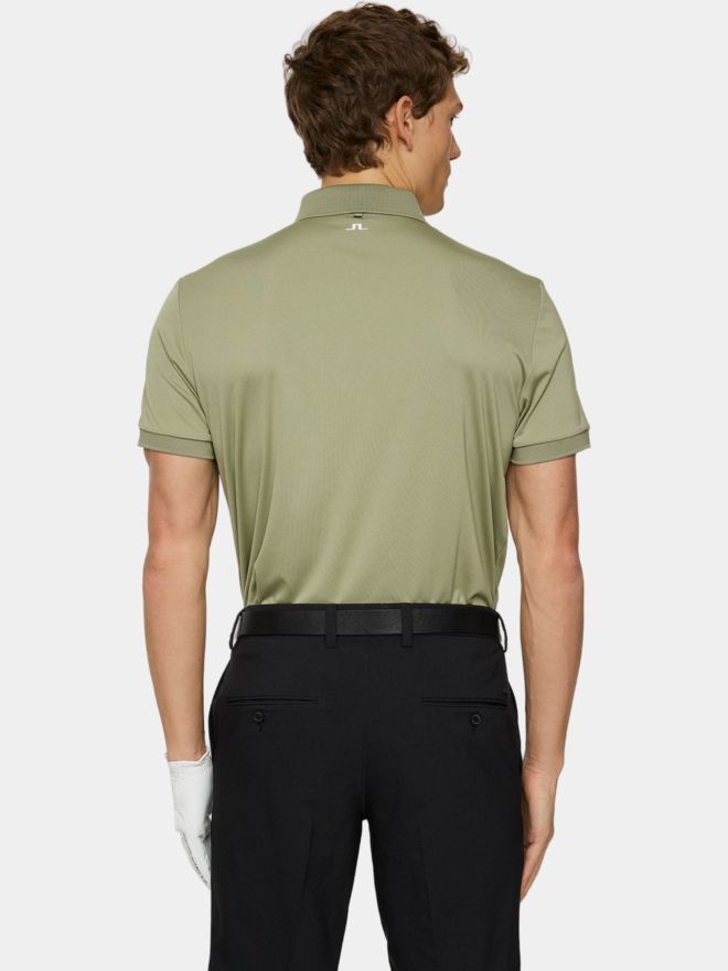 J.Lindeberg Tour Tech Halbarm Polo oliv
