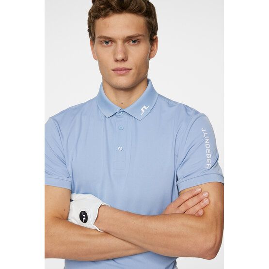 J.Lindeberg  Tour Tech half-sleeve polo denim