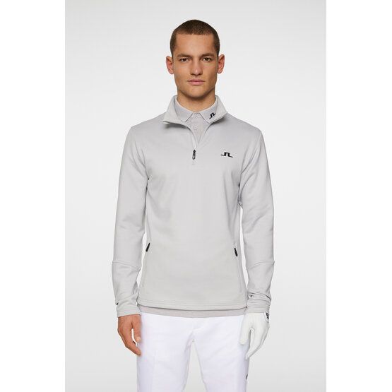 J.Lindeberg  Aerial Quater Zip Stretch Midlayer light gray