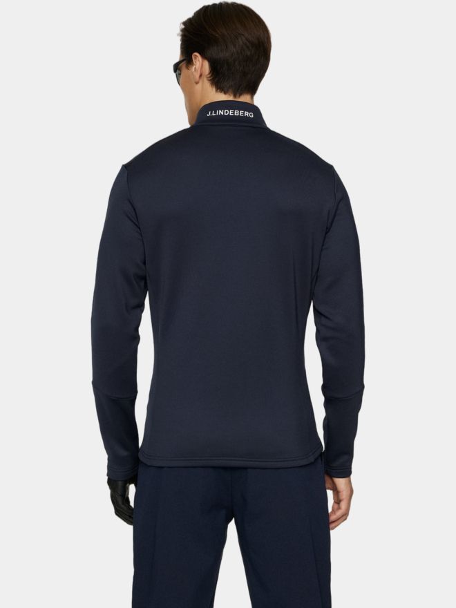 J.Lindeberg Aerial Quater Zip Stretch Midlayer navy