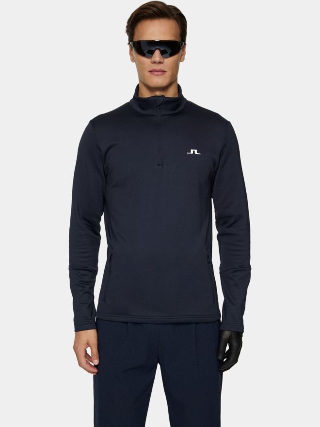 J.Lindeberg Aerial Quater Zip Stretch Midlayer navy