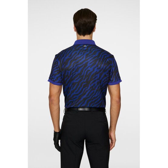 J.Lindeberg  Tour Tech Print Tour Tiger Brown M Half Sleeve Polo royal