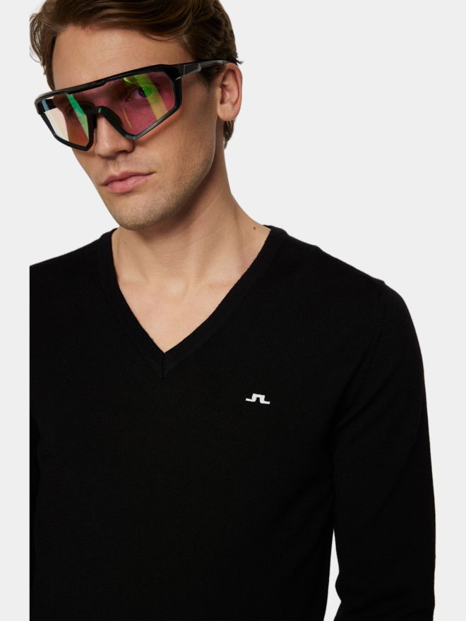 J.Lindeberg Lymann Knitted Sweater Pullover Strick schwarz