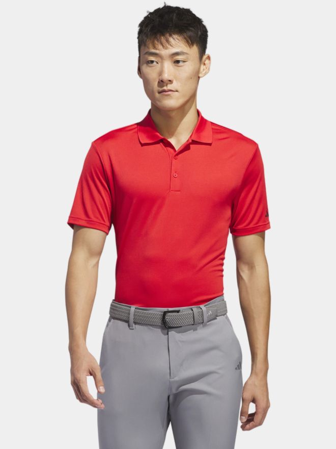 adidas ADI PERF Halbarm Polo rot