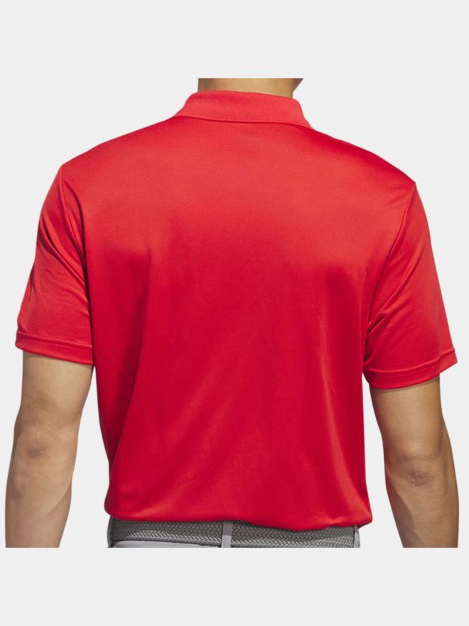 adidas ADI PERF Halbarm Polo rot