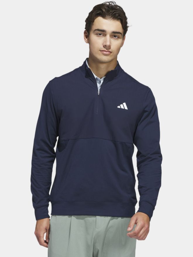 adidas Tour 1/4 Zip Stretch Midlayer navy