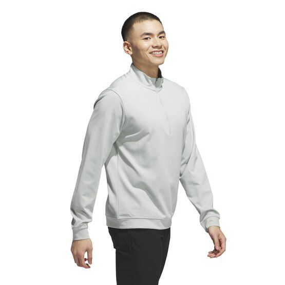 adidas ELVTED 1/4 Zip Stretch Midlayer hellgrau