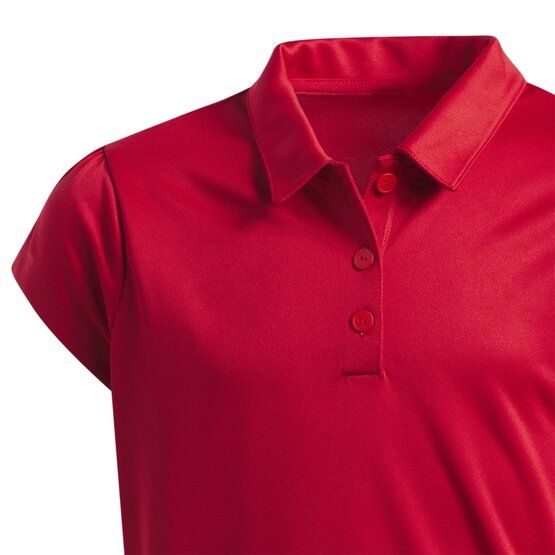 adidas Dívčí polo PERF s krátkým rukávem červená