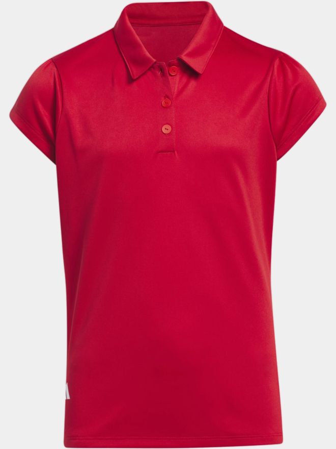adidas Girls PERF Halbarm Polo rot