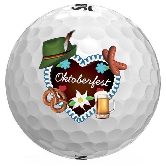 Srixon AD333 Golfbälle mit Oktoberfest-Logo weiß