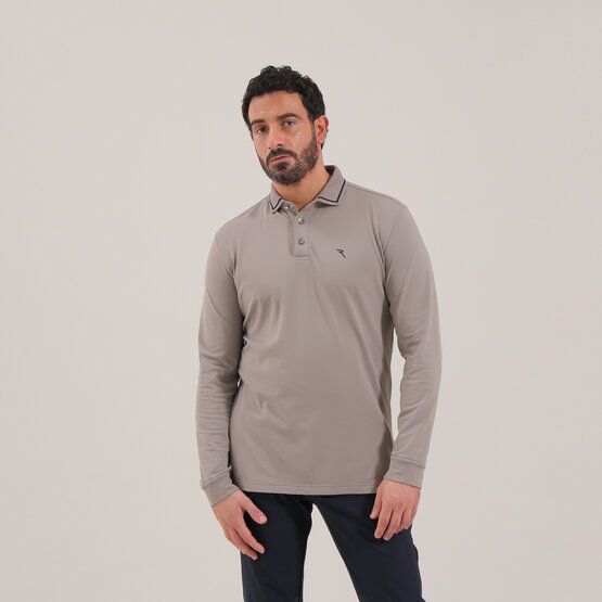 Chervo  AEROSOL long sleeve polo taupe