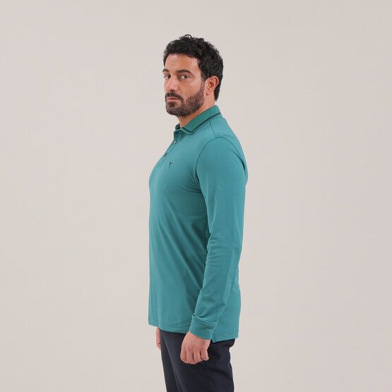 Chervo  AEROSOL long sleeve polo petrol