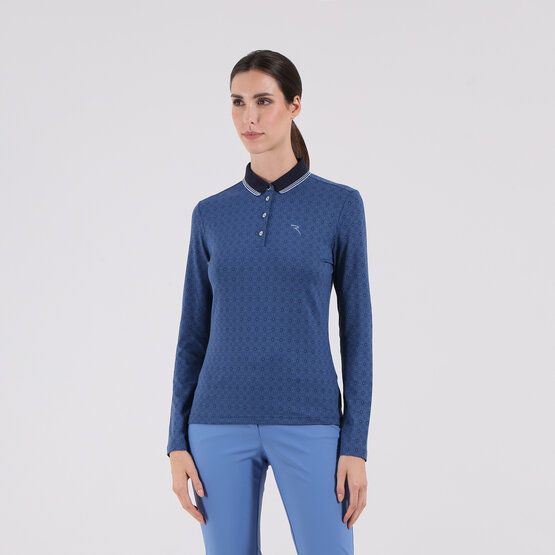 Chervo  AMATA long sleeve polo blue