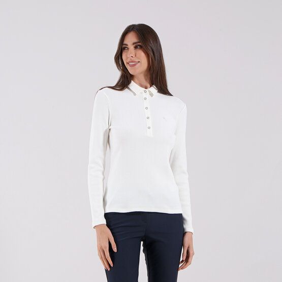 Chervo  AVENE long sleeve polo offwhite