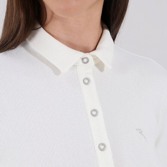 Chervo  AVENE long sleeve polo offwhite