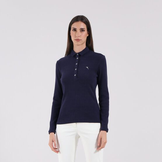 Chervo AVENE Langarm Polo navy