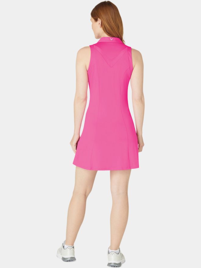 Callaway Flounce Dress with Mesh ohne Arm Kleid pink