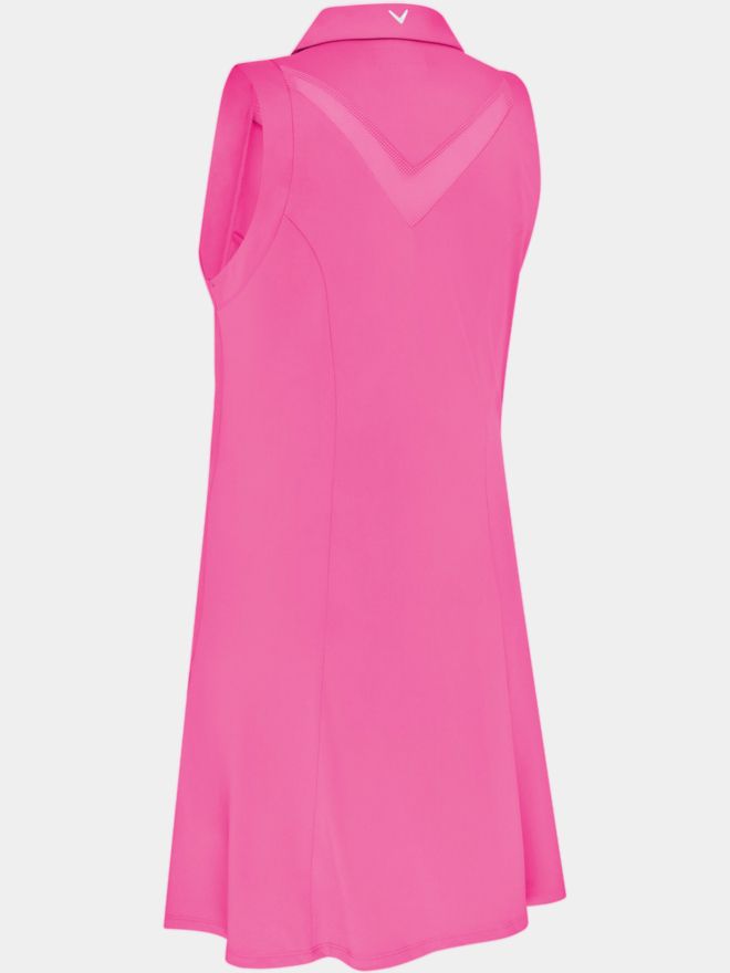 Callaway Flounce Dress with Mesh ohne Arm Kleid pink